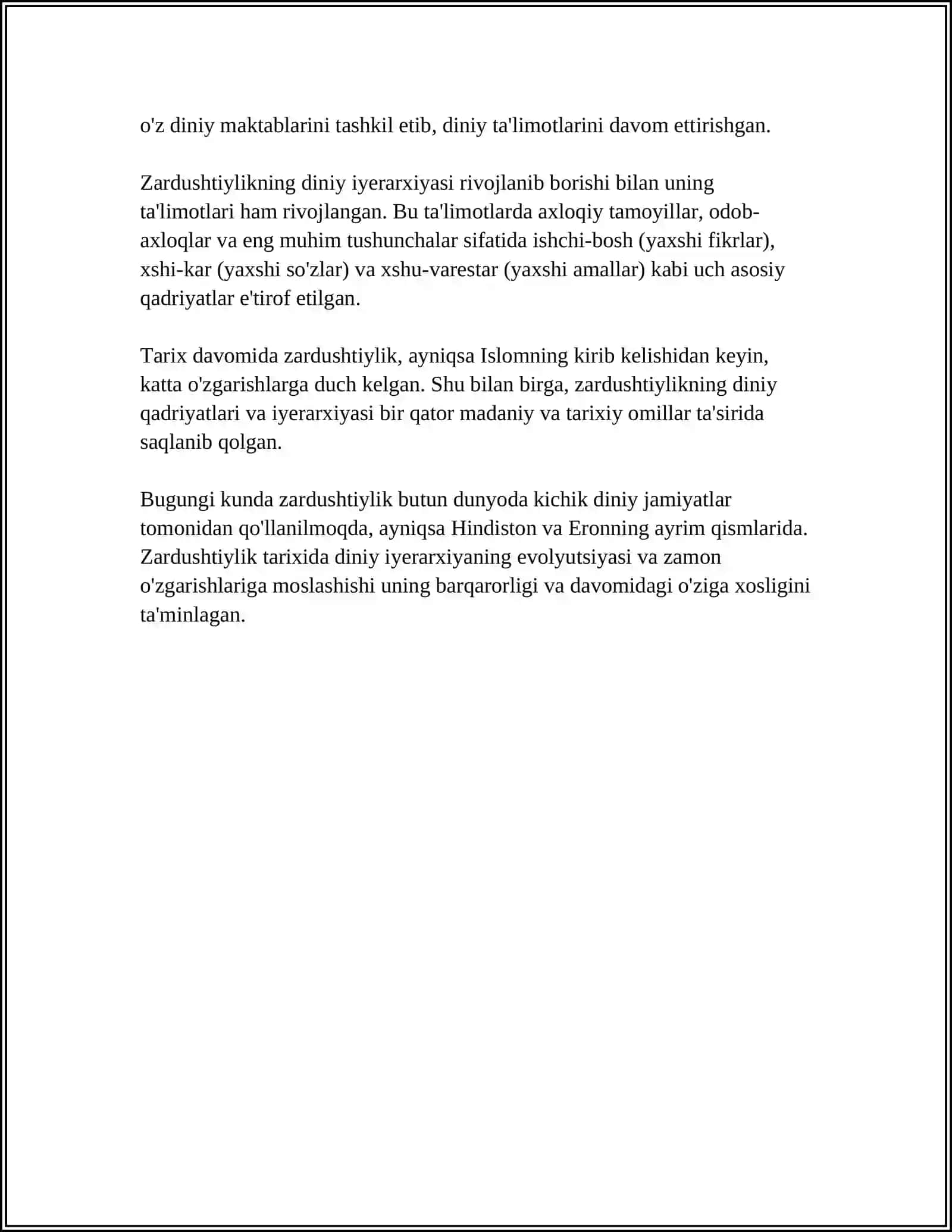 ZARDUSHTIYLIKNING DINIY ERARXIYASI 4