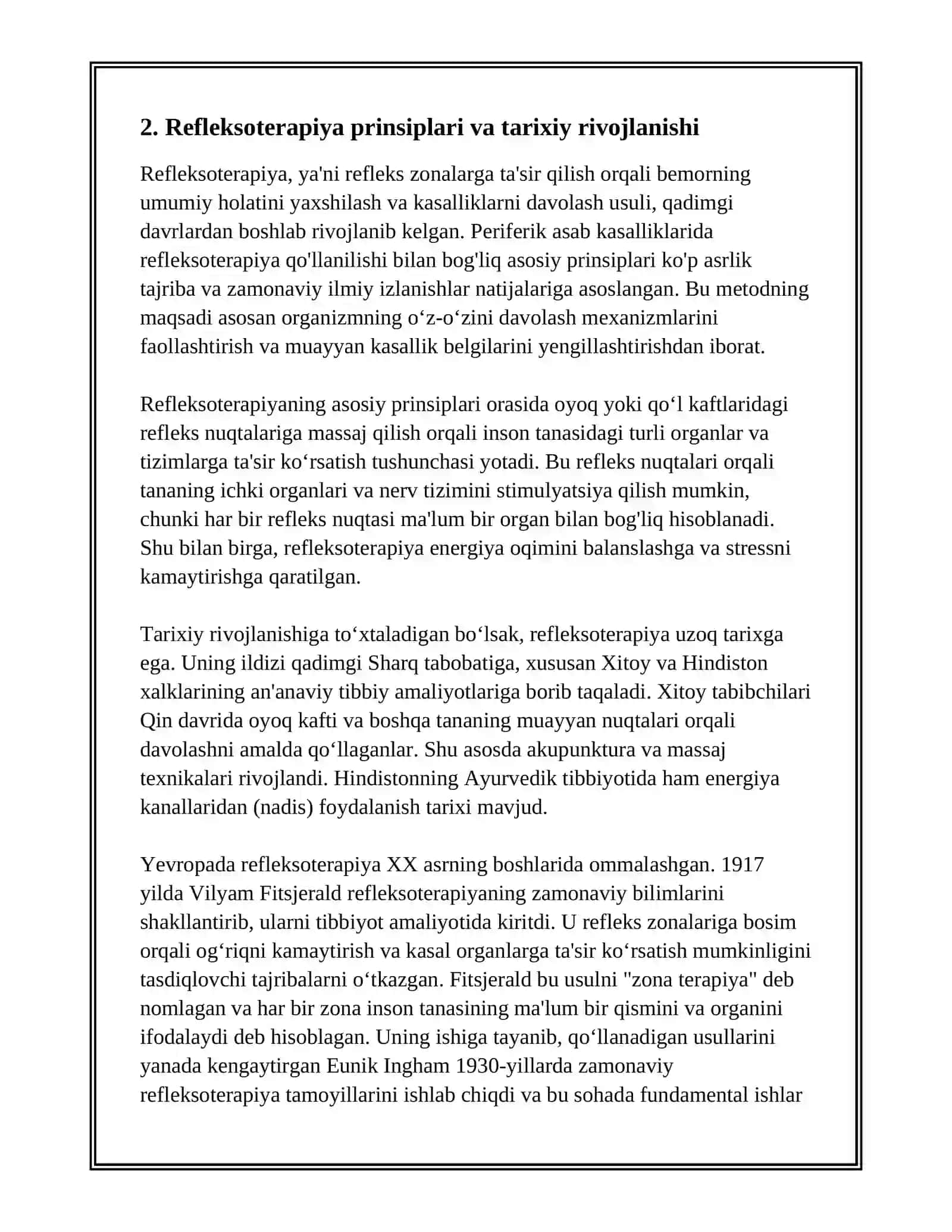 PERIFERIK ASAB KASALLIKLARIDA REFLEKSOTERAPIYA 4