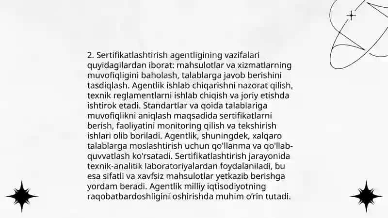 Sertifikatlashtirish agentligi haqida 4