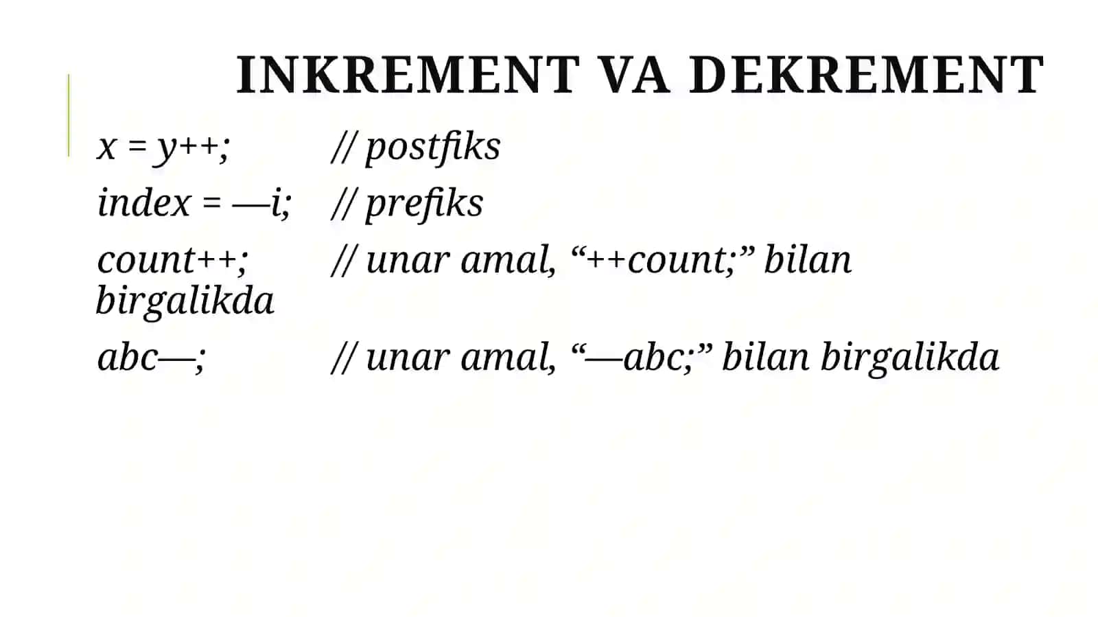 Uzilishlarni tashkil etish 4