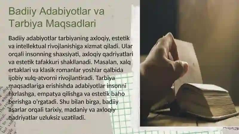 Bolani badiiy adabiyot ruhida tarbiyalash 4