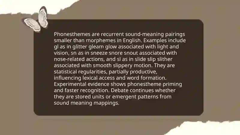 Types of motivation: Phonetic motivations 4