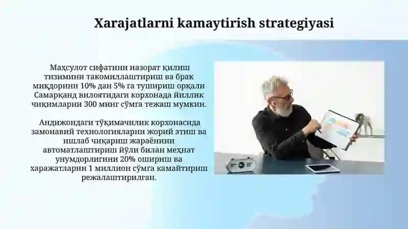 Mahsulot ishlab chiqarish maromiyligi tahlili 4