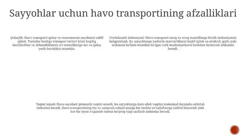 Turistik aviatsiya xizmatlarining asoslari 4