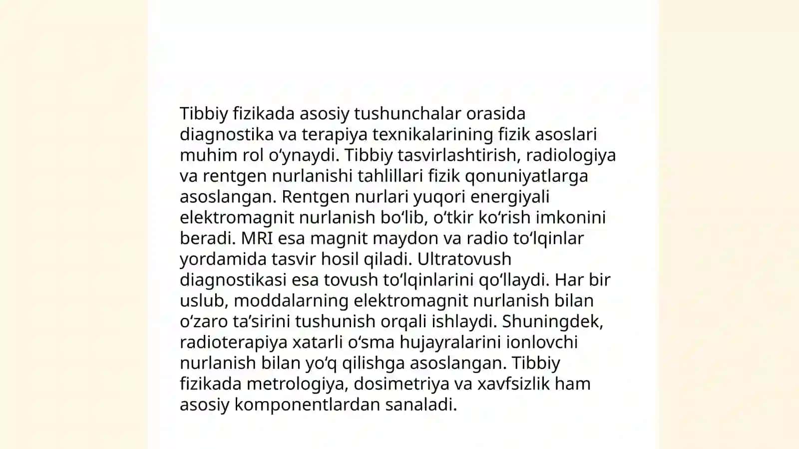 Tibbiy va biologik fizika faniga kirish 4