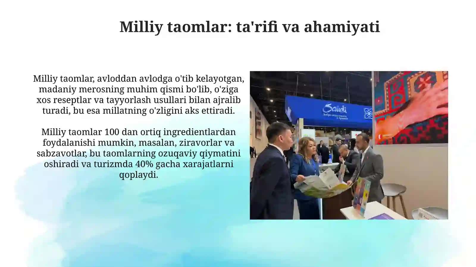 Turizm agentligi va Oʻzbekistondagi Milliy taomlar bilan kollaboratsiyasi 4