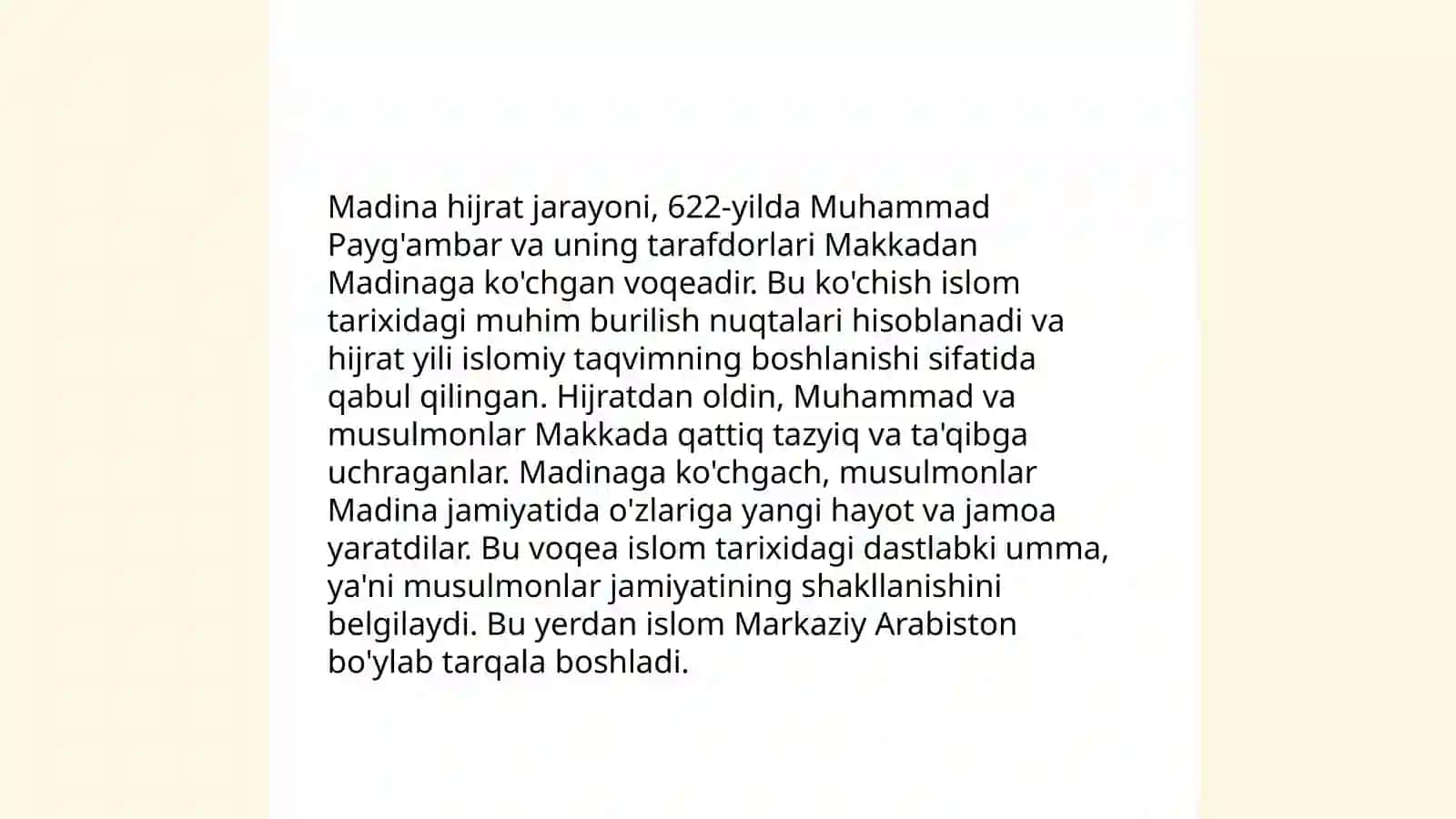 Hijrat va madinada tashkil etilgan Ilk islom davlati 4