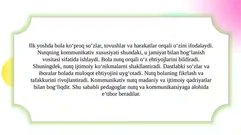 Ilk yoshdagi bolalarda nutqning kommunikativ vosita sifatida rivojlanishi 4