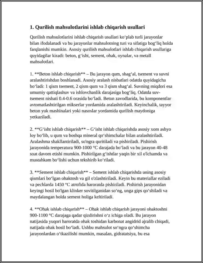 REFERAT Mavzu: QURISH YASASH KONSTRUKSIYALASH MATEMATIK MARKAZLARINING FAOLIYATLARNI TASHKIL ETISH METODIKASI 4