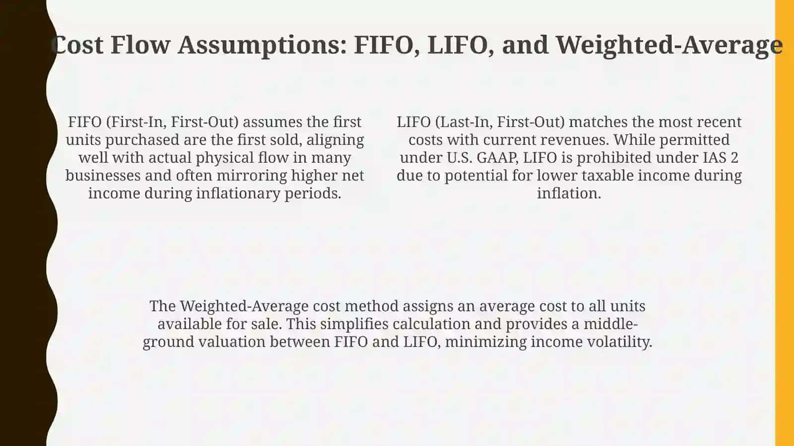 Inventory of calculation of the cost stocks at the end of the period 4