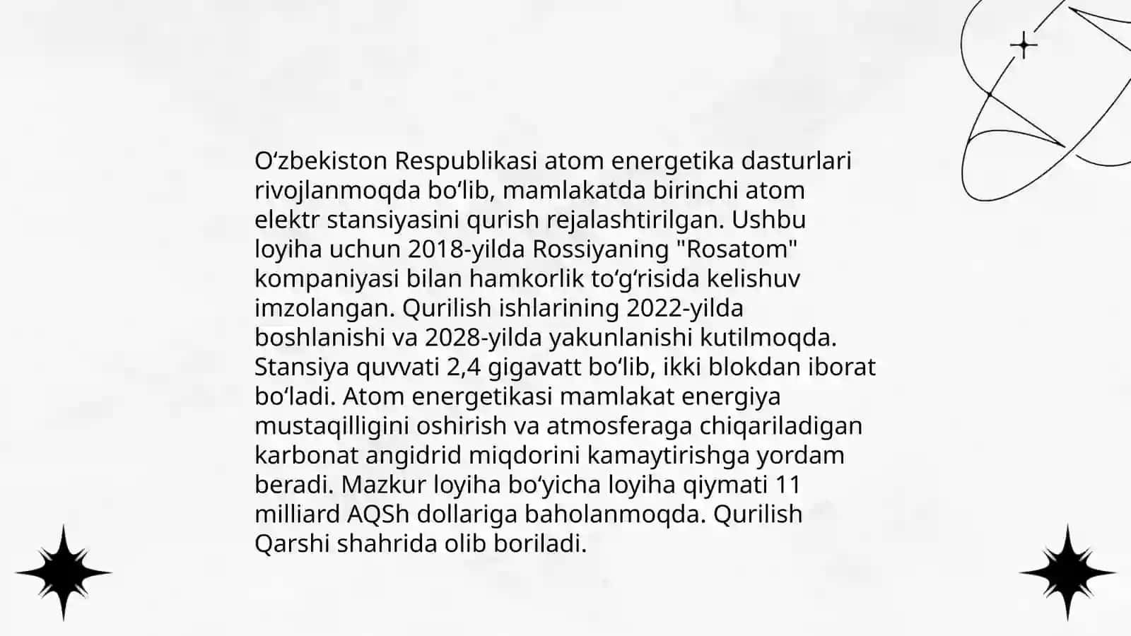 Òzbekistonda atom yadrosi sohasida olib borilayotgan ishlar 4