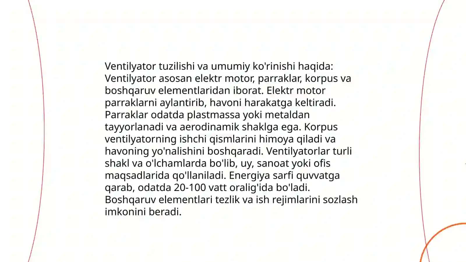 Ventilyatorlar tuzilishi va ishlash prinsiplari 4