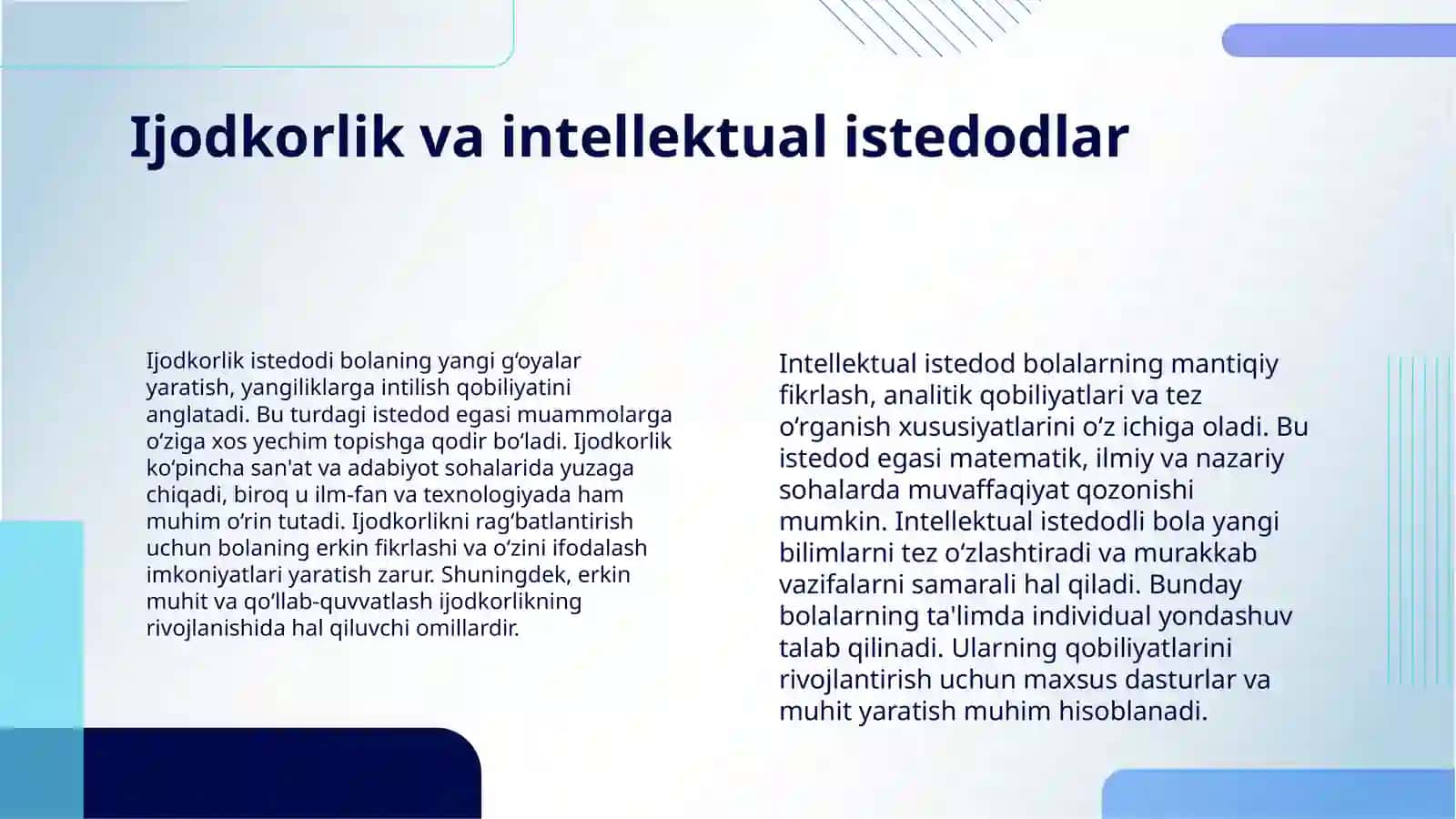 ISTEDODLI BOLALARNI ANIQLASH VA ULARNI TARBIYALASH 4