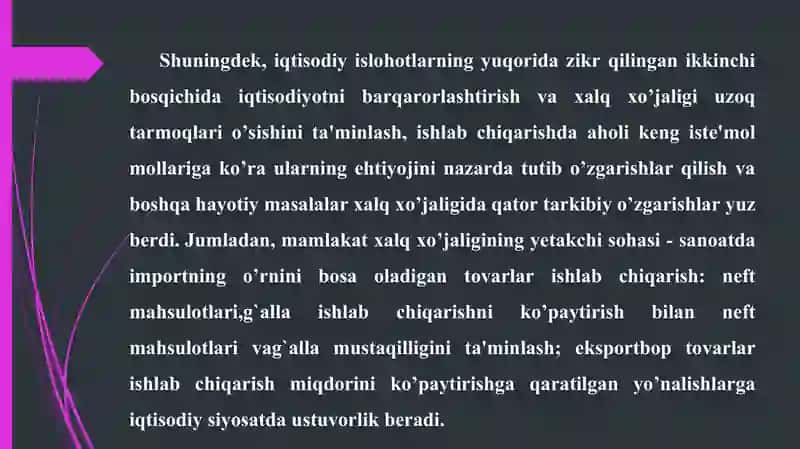 Mustaqillik yillarida qishloq xoʻjaligi va sanoat sohasidagi ozgarishlar 4
