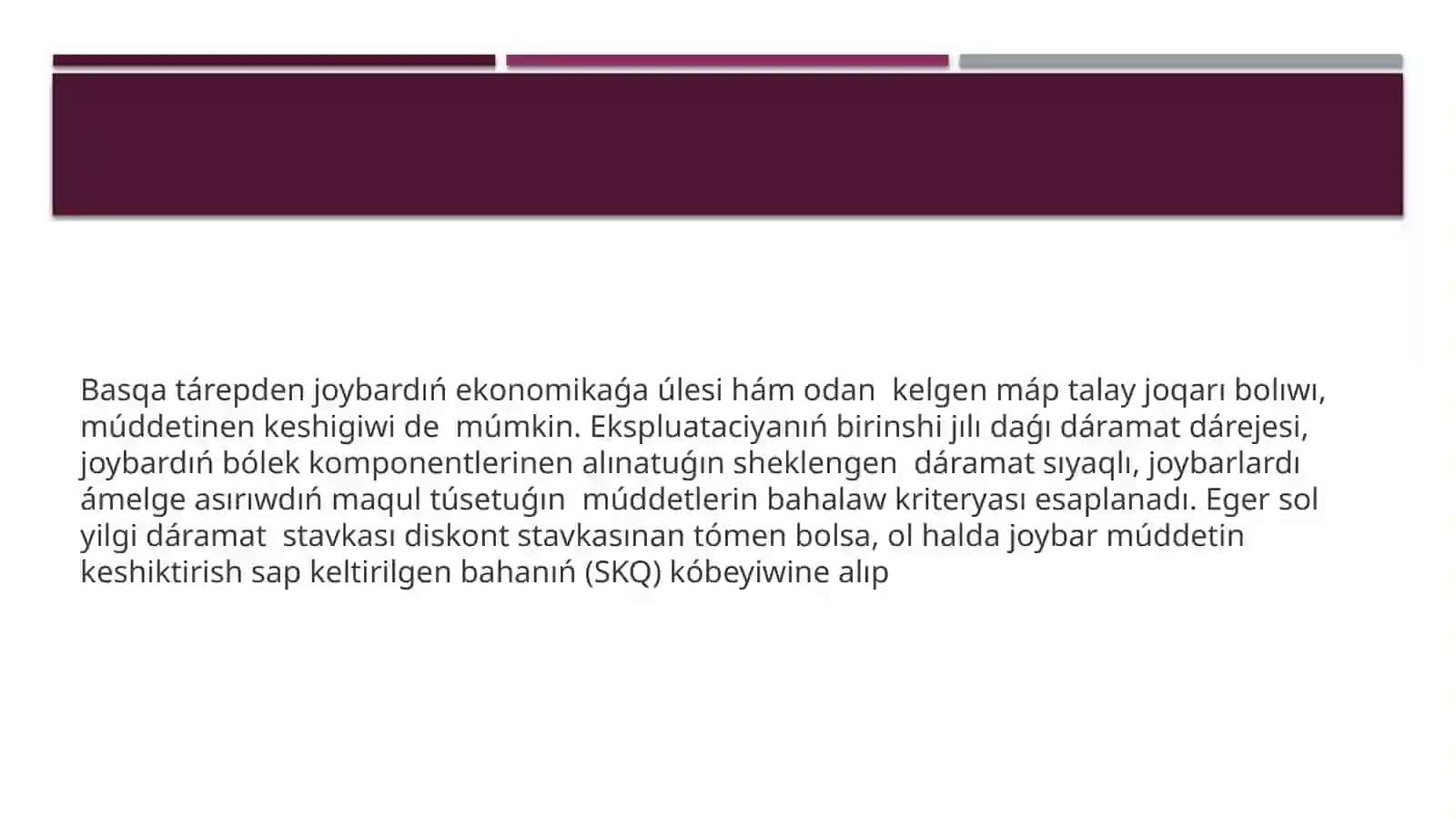Joybarlardı Jaylastırıw Ha’m A’melge Asırıw 4