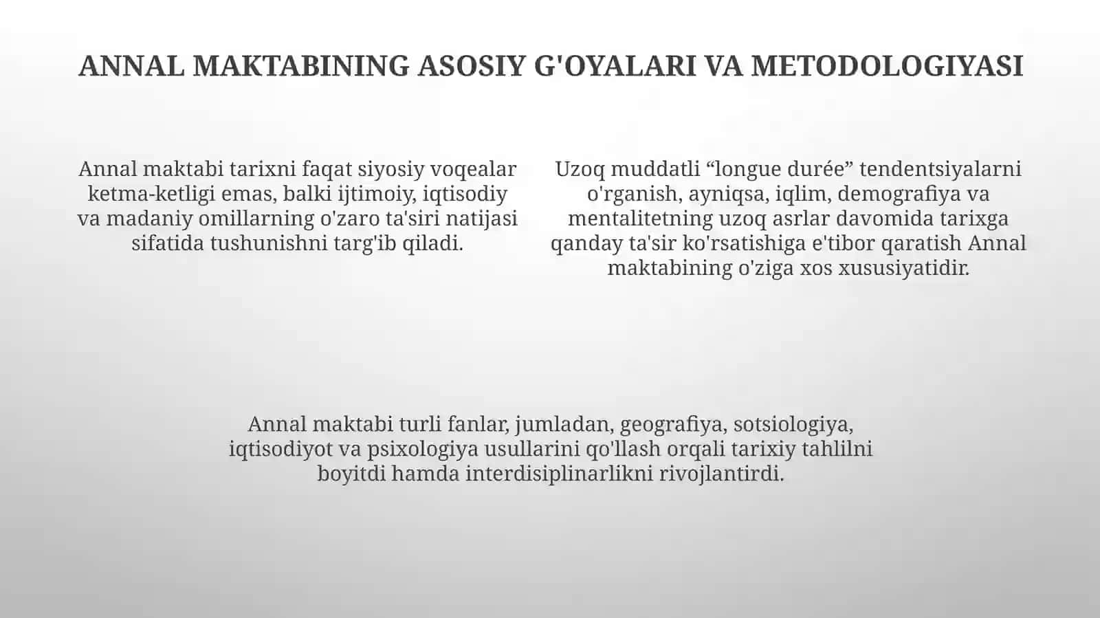 Annalar maktabini ilmiy tahlili 4