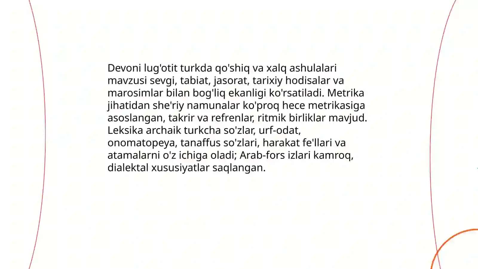 Devoni lug'otit turk"dagi adabiy janrlarni o'rganish 4
