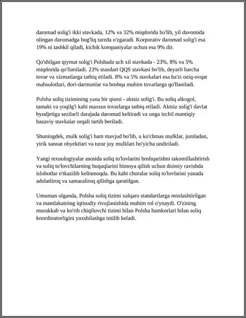 POLSHA RESPUBLIKASI SOLIQ TIZIMI 4