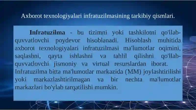 Axborot texnologiyasining infratuzilmasi 4