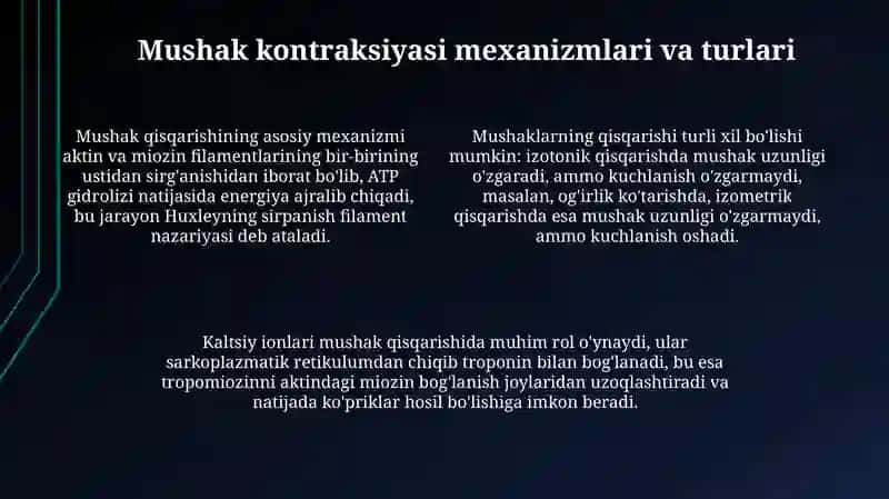 Mushaklarning funksional vazifasini o'rganish 4