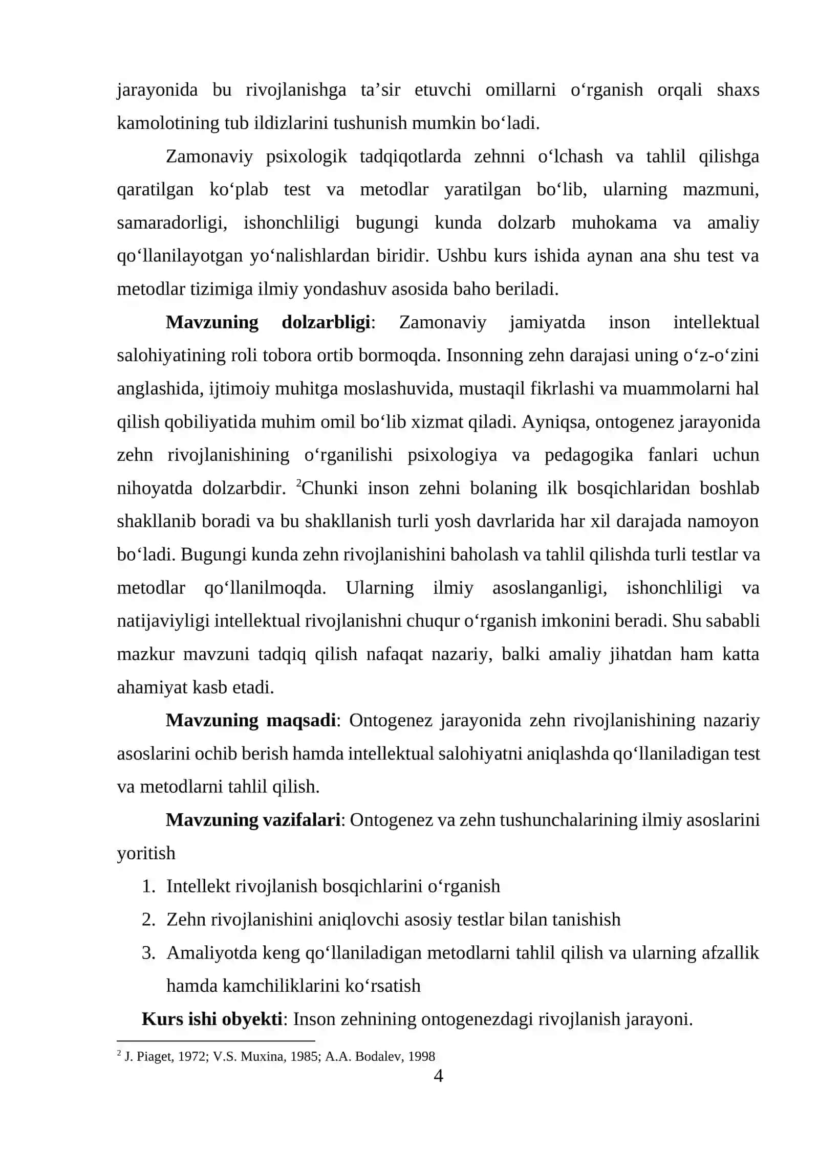 Ontogenezda zehn (intellekt) rivojlanishi: test va metodlar tahlili 4