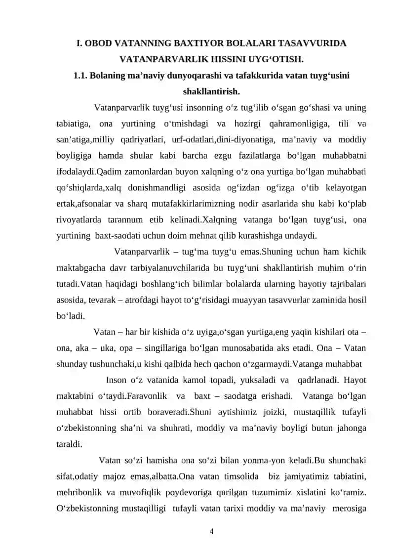 BOLALARNI VATANPARVARLIK RUHIDA TARBIYALASH 4