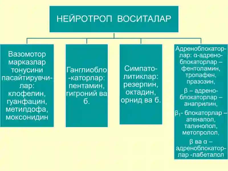 ГИПОТЕНЗИВ МОДДАЛАР ФАРМАКОЛОГИЯСИ 4