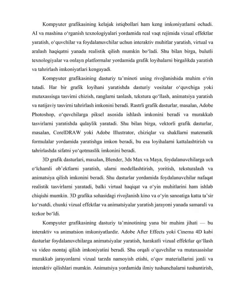 Kompyuter grafikasining dasturiy ta’minoti 4