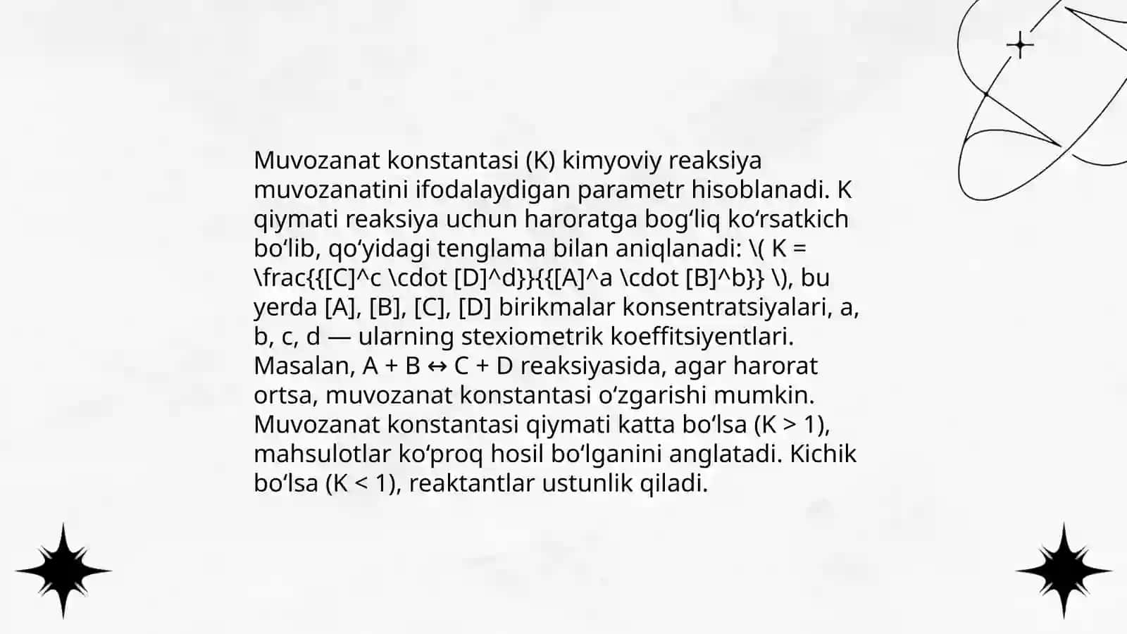 Kimyoviy muvozanat va unga tasir etuvchi omillar 4
