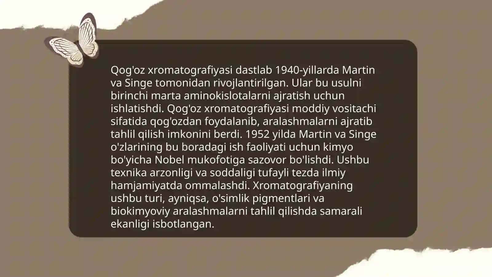 Qog'oz xromotografiyasi 4