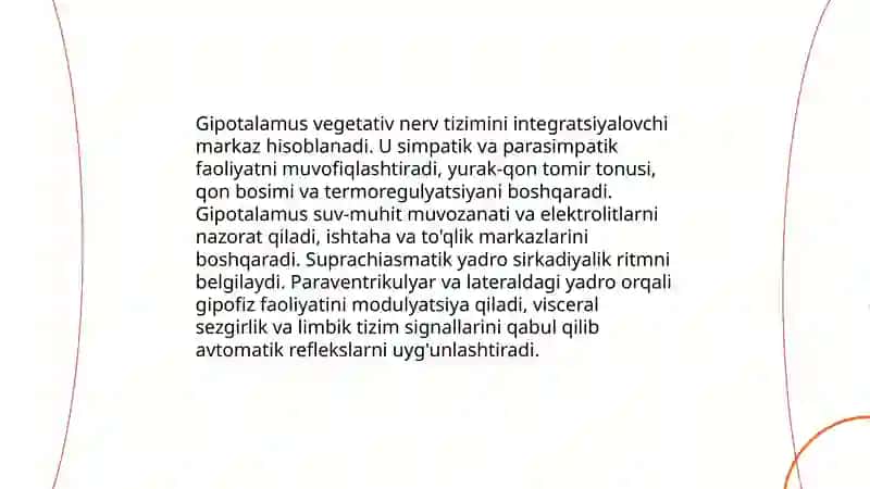 Vegetativ oliy markazlar va ularning funksional ahamiyati 4