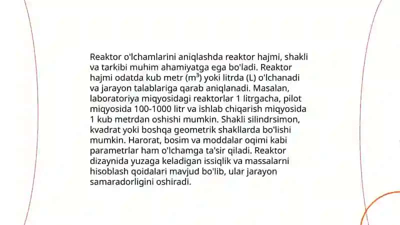 Kimyoviy reaktorlar dizaynini optimallashtirish 4