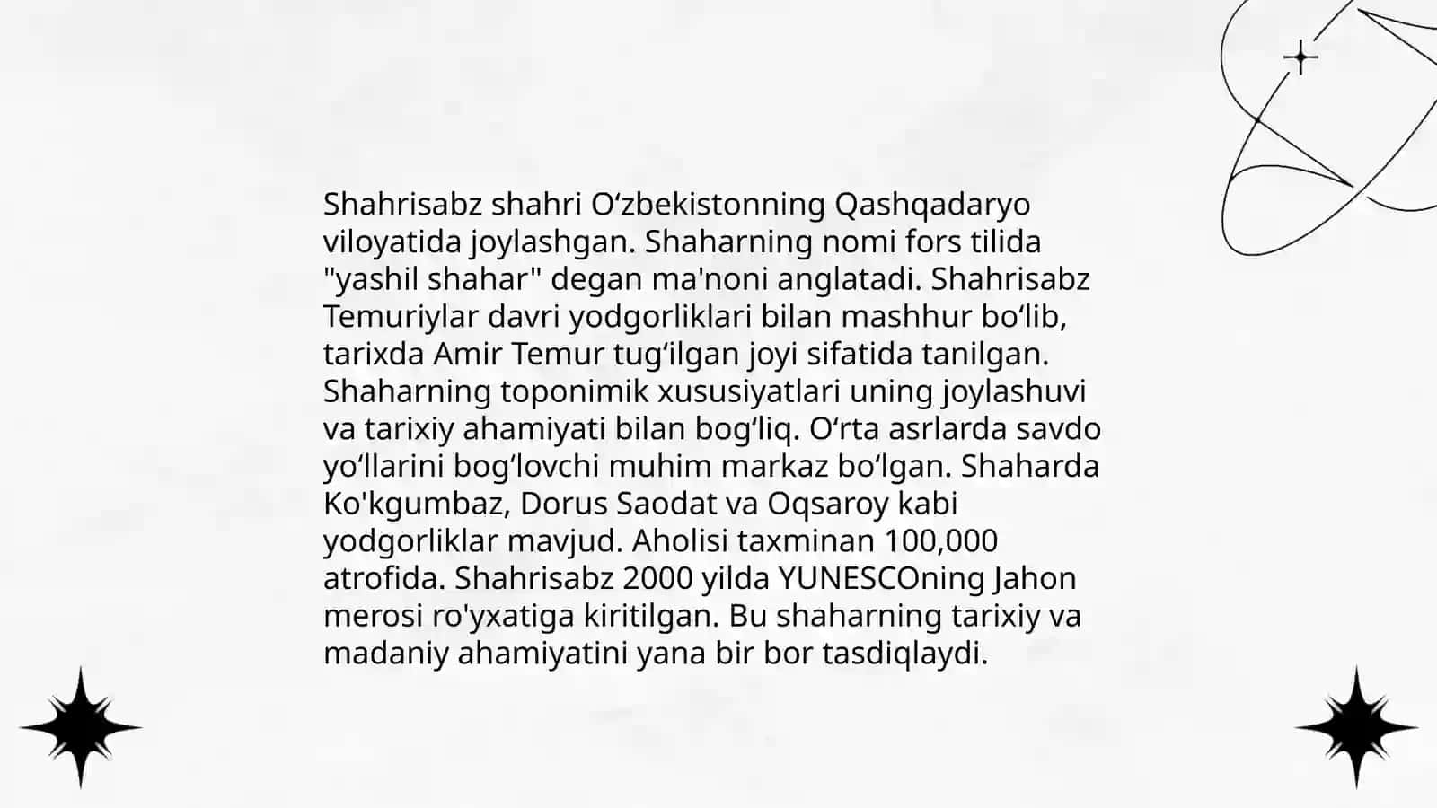 Qashqadaryo viloyati toponimikasi 4