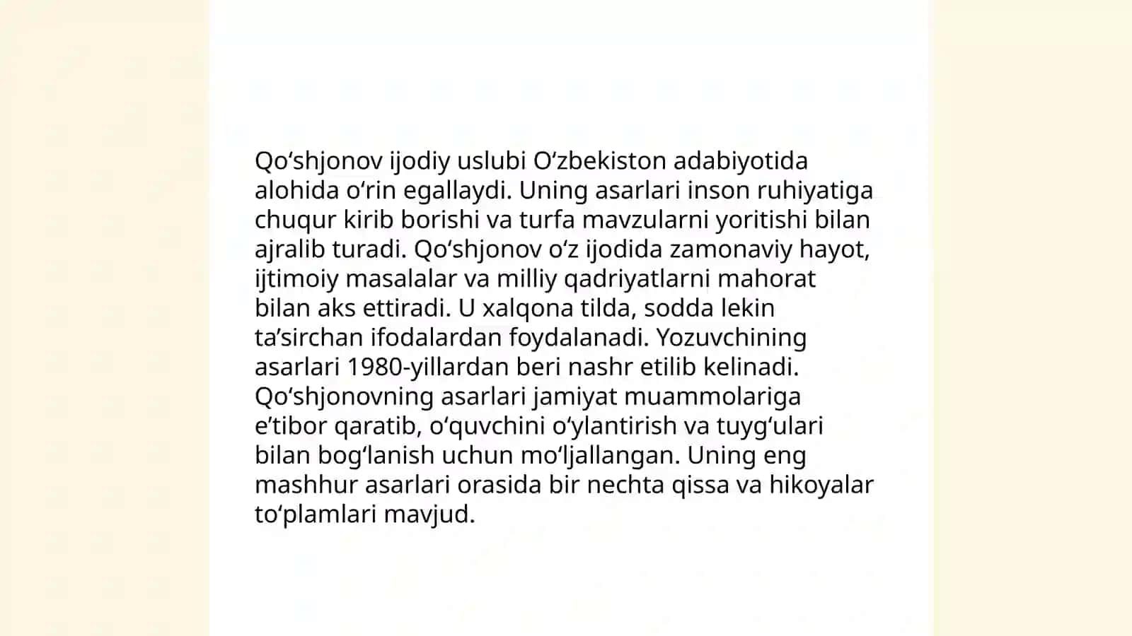 Matyoqub Qoʻshjonovning adabiy tanqidiy qarashlari 4