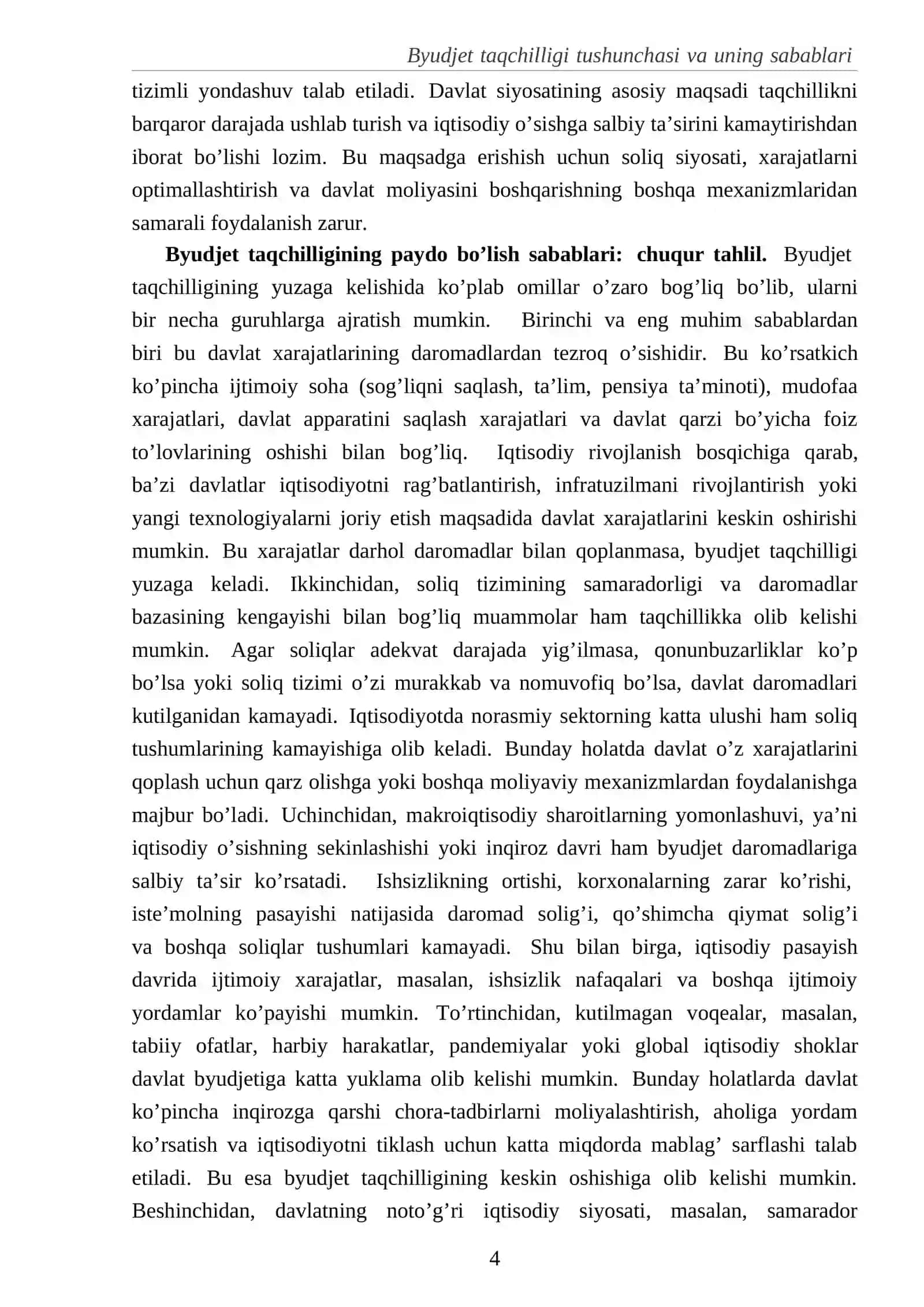 Byudjet taqchilligi tushunchasi 4