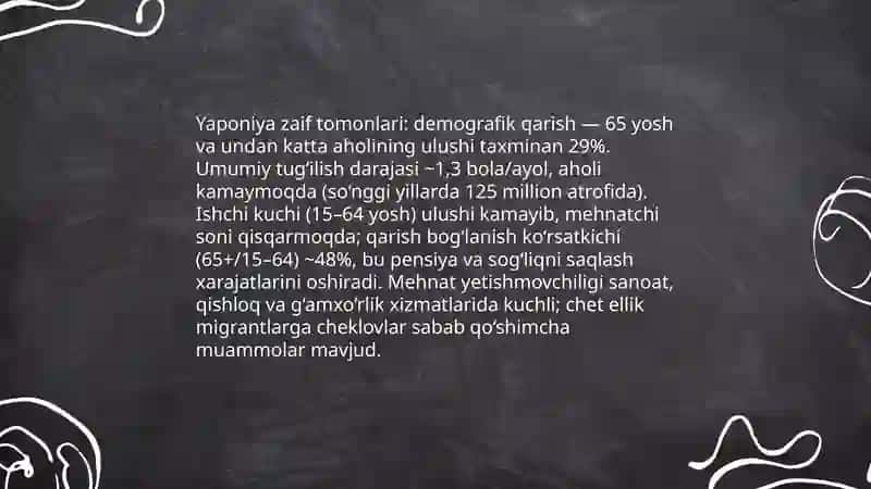 Yaponiya SWOT Taxlil 4