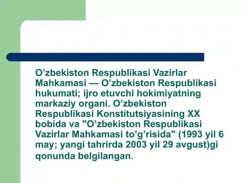 O’zbekiston Respublikasi Vazirlar Mahkamasi 4