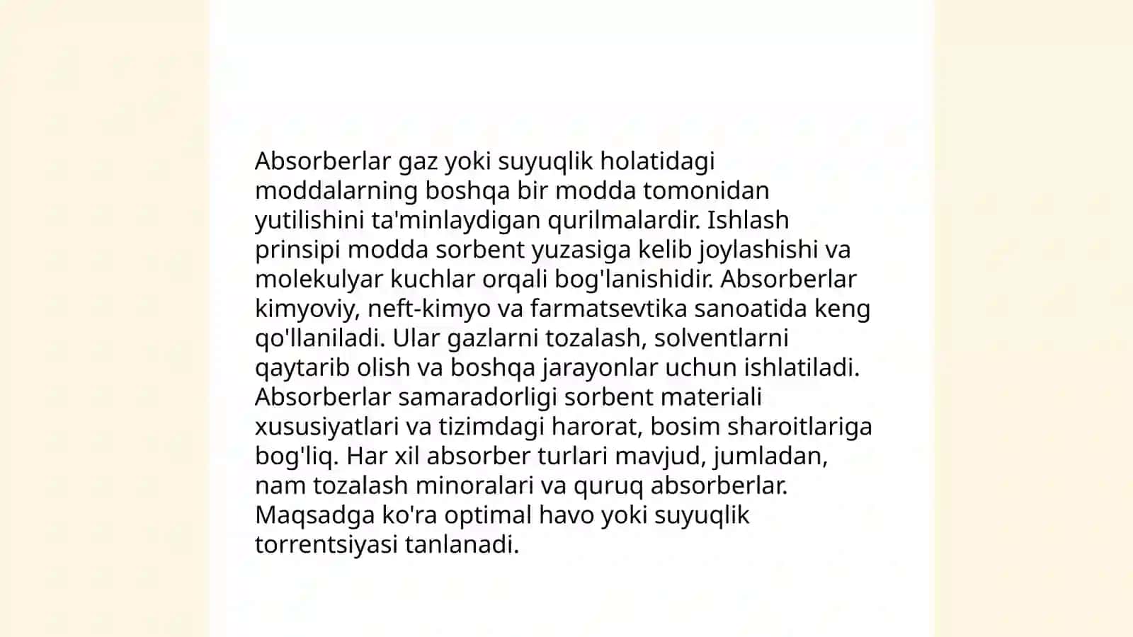 Zamonaviy absorberlarning tuzilishi va ishlash pirinsipi 4