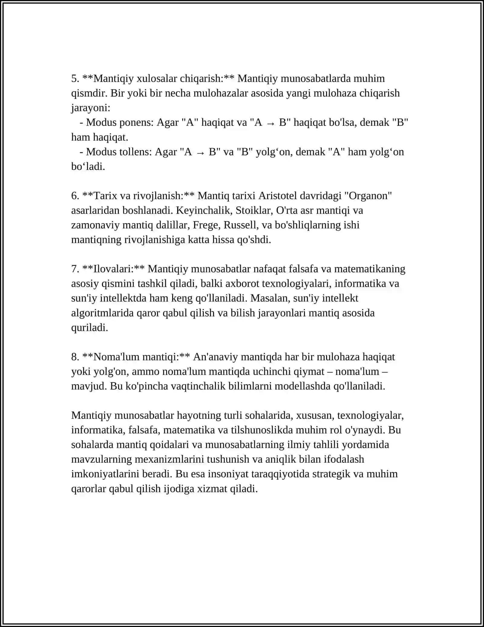 MANTIQIY FIKRLASHGA OID DIDAKTIK OʻYINLAR 5TADAN MISOL YOKI MASALALAR 4