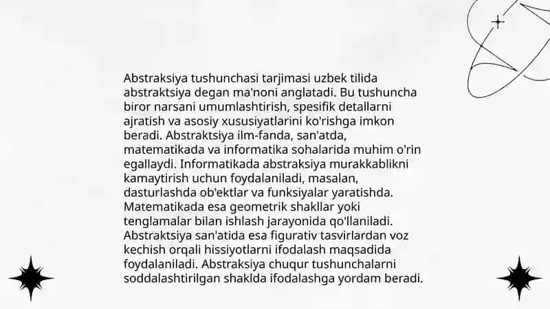 Abstraksiya tushunchasi 4