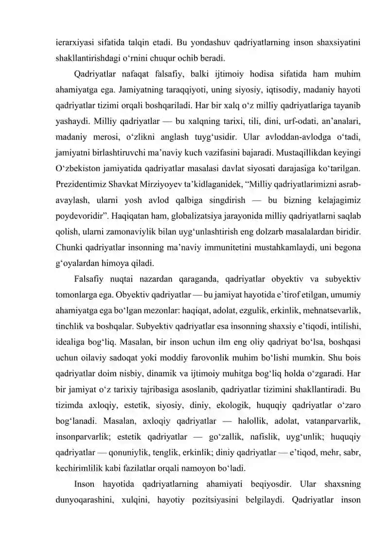 Qadriyatlar falsafasi 4