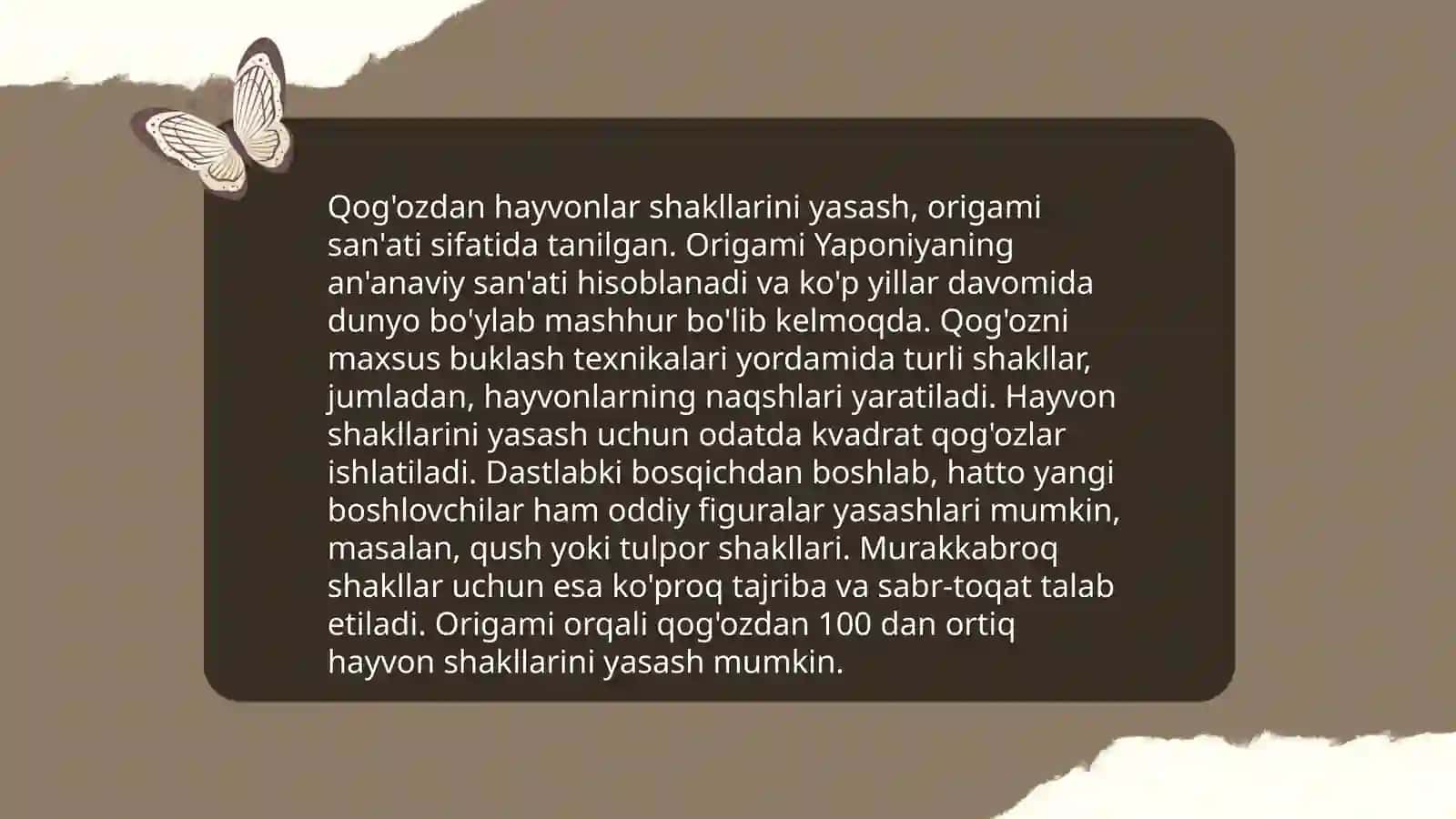 Boshlangʻich sinf texnologiya darslarida qoğozdan amaliy ishlarni tashkil etish metodikasi 4