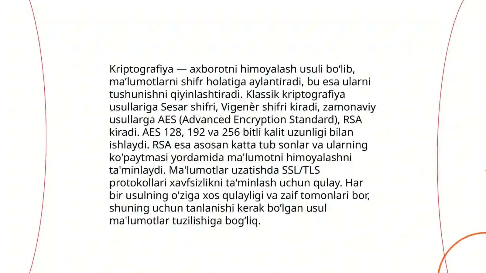 Axborotlar himoyasi. Himoyalashning texnik va dasturiy vositalari 4