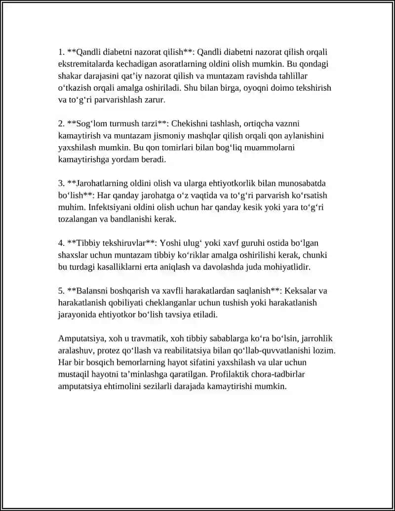 AMPUTATSIYA.PROTEZLASH ISHLARI VA NOGIRONLAR REABLITATSIYASI 4
