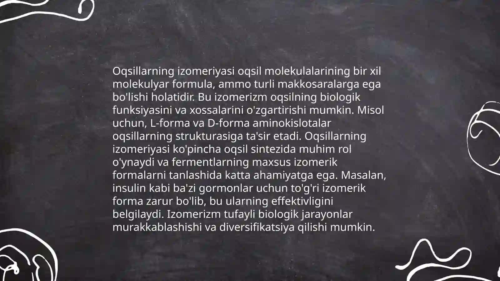 Oqsillarning fizik-kimyoviy xossalari 4