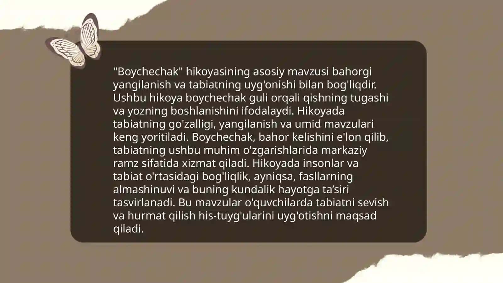 Abdusaid Koʻchimov "Boychechak", "Hovlidagi maydoncha" hikoyalari 4