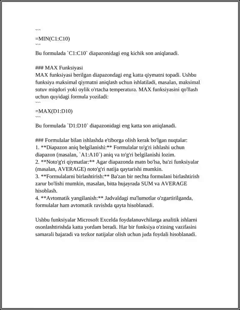 WORD MATN TAXRIRLAGICHIDA HISOBLASH ISHLARNI BAJARISH 4