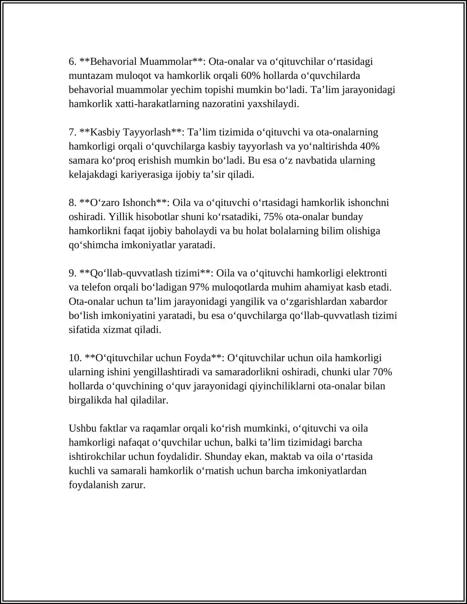 OILA VA JAMOATCHILIK BILAN OLIB BORILADIGAN TARBIYAVIY ISHLAR METODIKASI 4