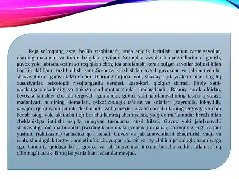 Soʻroq psixologiyasi. Tanib olish uchun koʻrsatma berish psixologiyasi 4