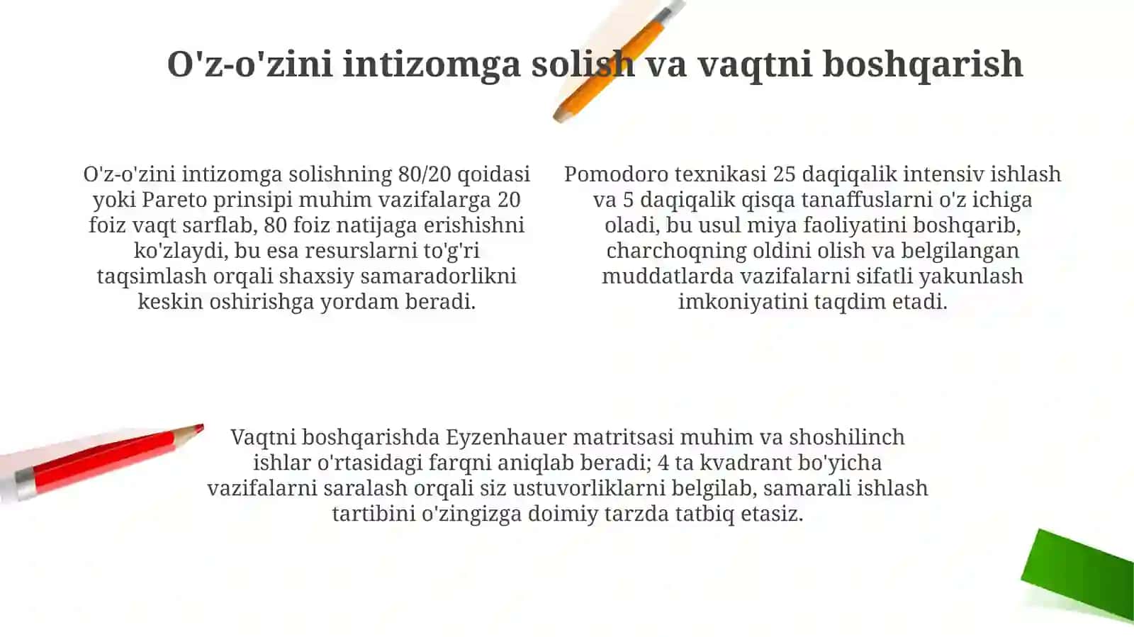 Shaxsiy javobgarlik va maqsad qo'yish 4